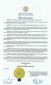 Governor Murphy has proclaimed August 2025 as Breastfeeding Month